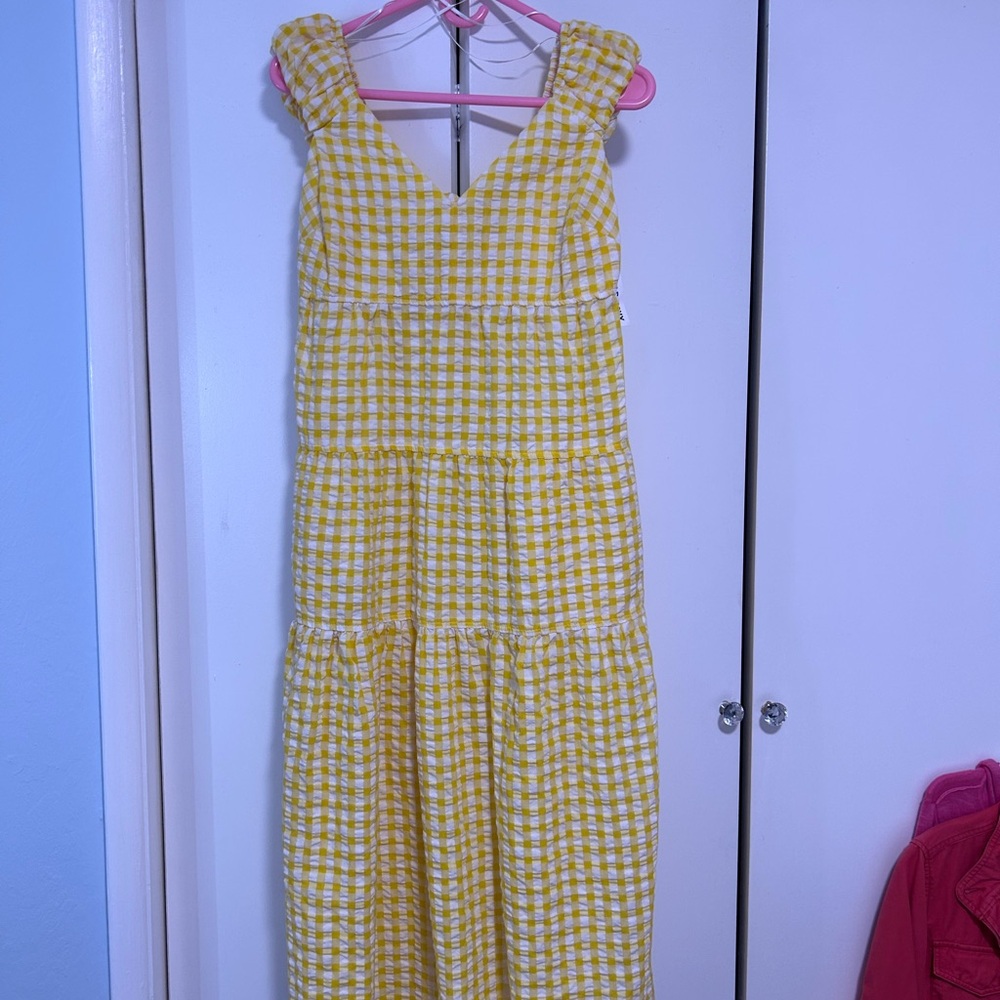 Old Navy Vibrant Yellow Checkered Sundress
